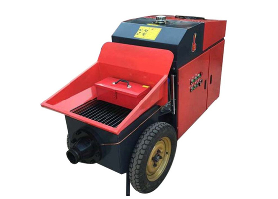 Kırmızı 11kw Mobil Beton Pompası Temel Grout Tüneli İnşaatı