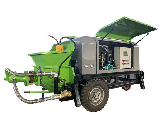 Yeşil Gunite Püskürtme Makinesi 22kw Gunite Ekipmanları Dizel Tahrikli